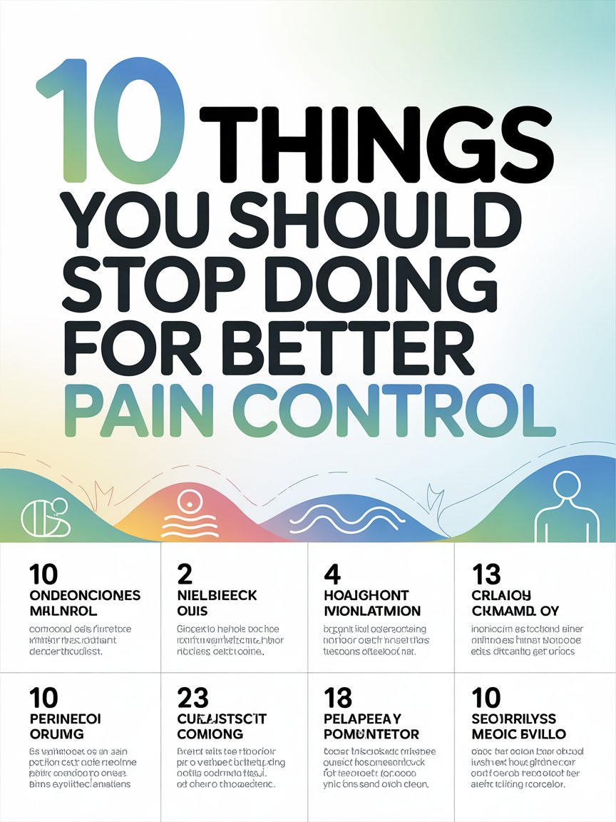 10 Things You Should Stop Doing for Better Pain Control